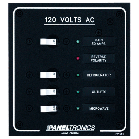 PANELTRONICS Standard Ac 3 Position Breaker Panel & Main 9972313B